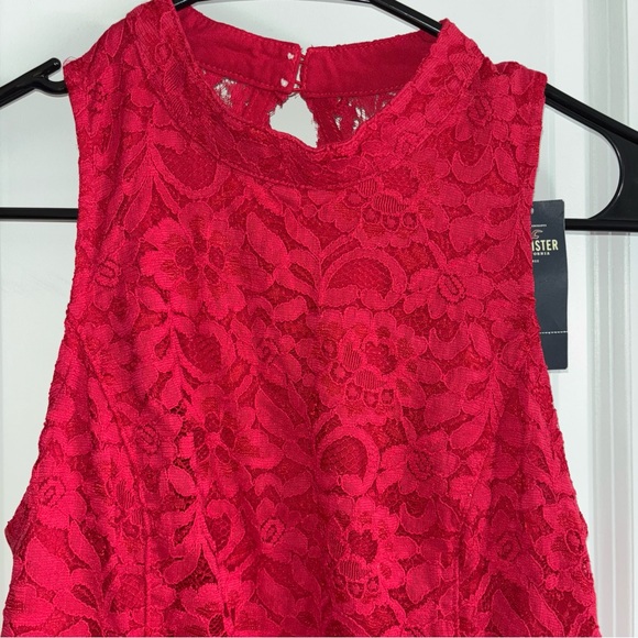 Hollister Red Lace Sleeveless Dress Woman’s Size M - Picture 12 of 15